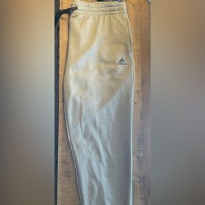 Adidas gray sweatpants with zipper side pockets